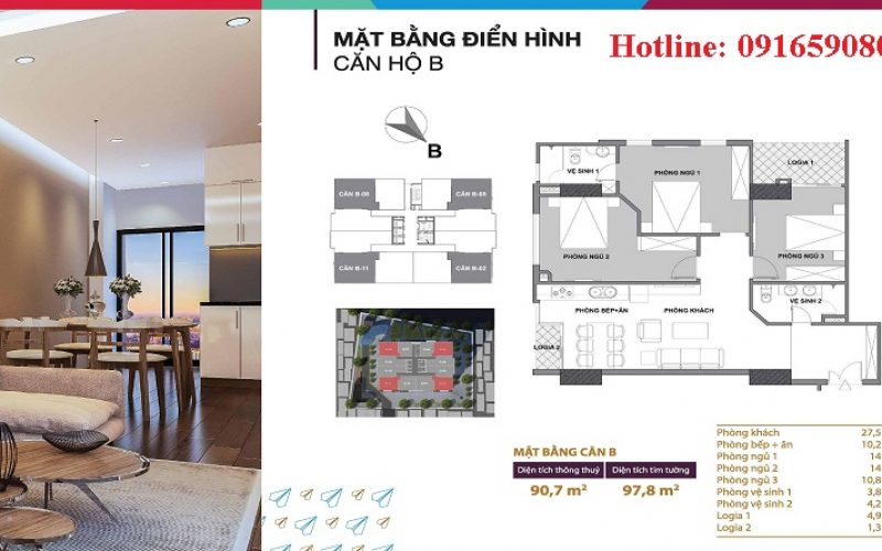 Starup Tower – B 90m2 – 3PN